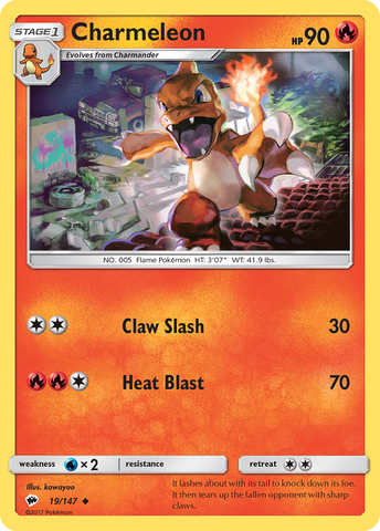 Charmeleon (19/147) [Sun & Moon: Burning Shadows] Reverse Holofoil