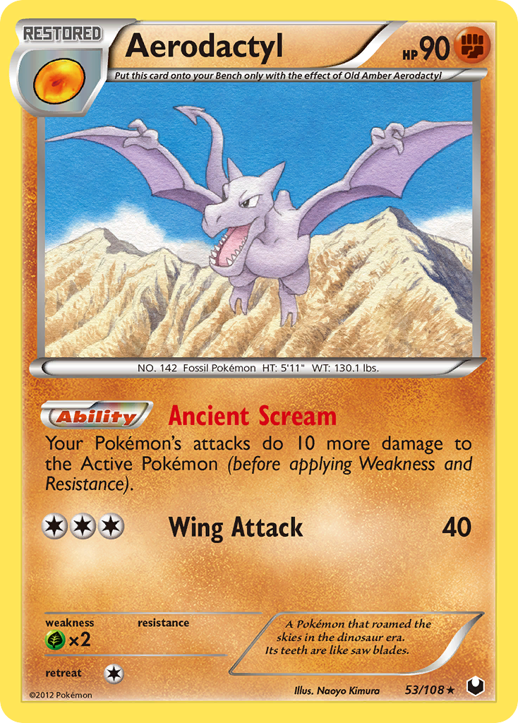 Aerodactyl (53/108) [Black & White: Dark Explorers] Reverse Holofoil