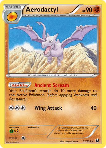 Aerodactyl (53/108) [Black & White: Dark Explorers] Reverse Holofoil