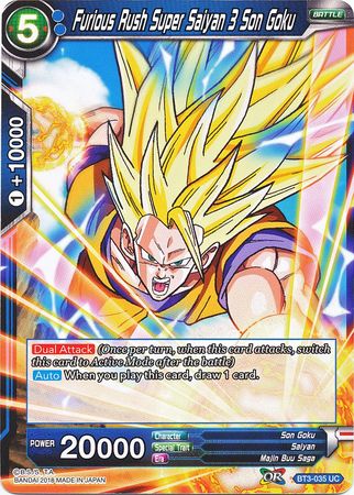 Furious Rush Super Saiyan 3 Son Goku (BT3-035) [Cross Worlds] Parallel Foil