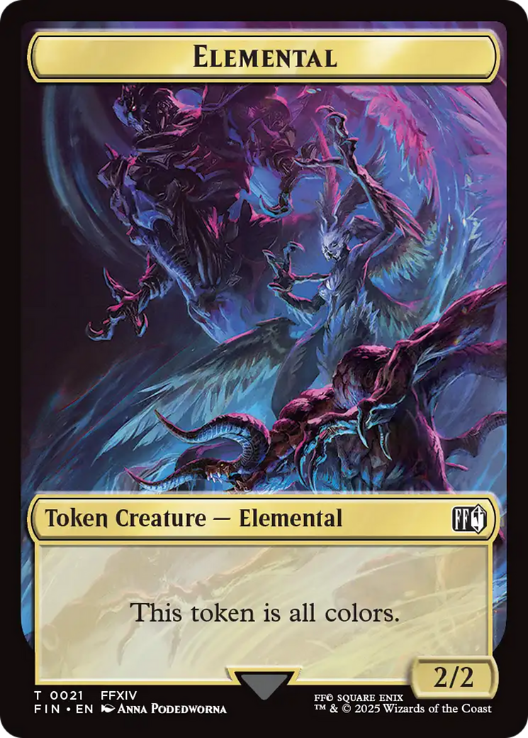 Hero (0009) // Elemental Double-Sided Token [FINAL FANTASY Tokens] Foil