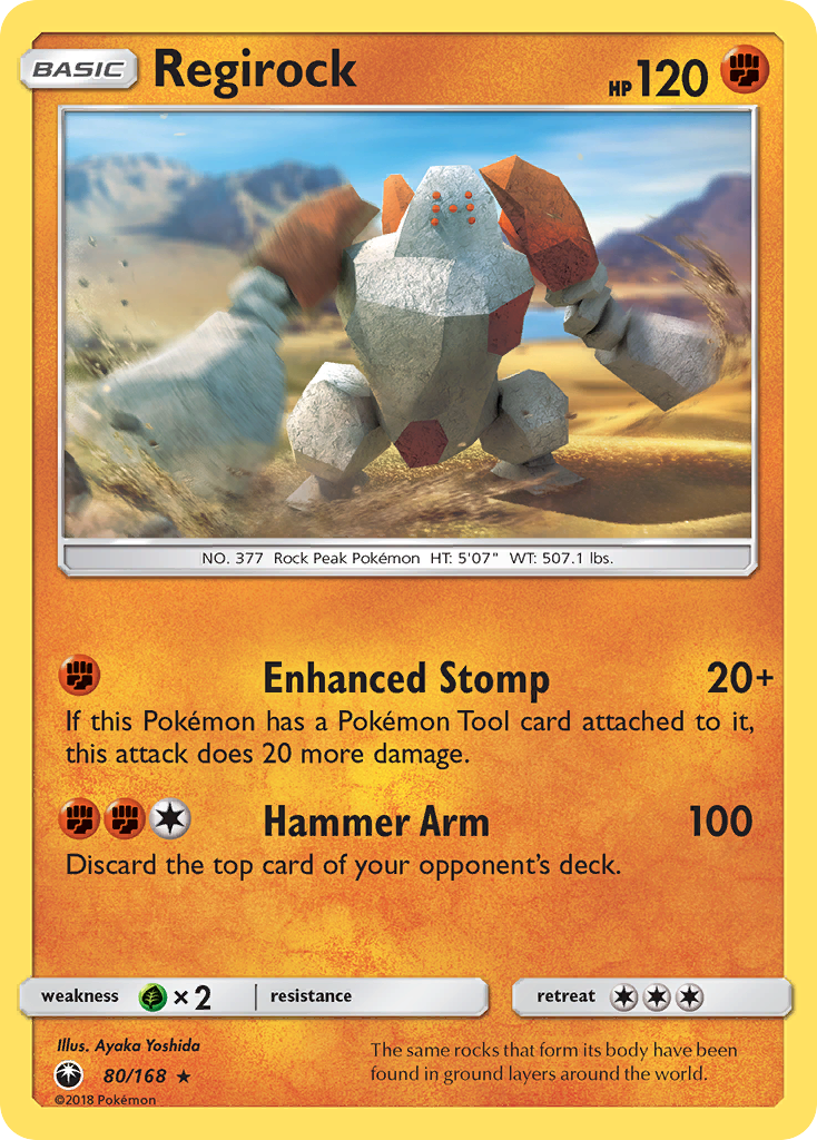 Regirock (80/168) [Sun & Moon: Celestial Storm] Reverse Holofoil
