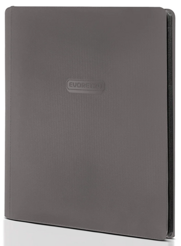 Evo Retro 9-Pocket Premium Zip Binder - Grey