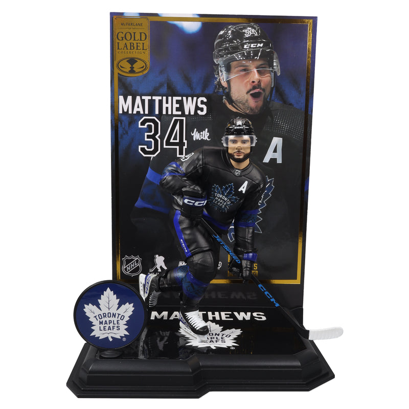 NHL 7" POSED FIG - GOLD LABEL - AUSTON MATTHEWS