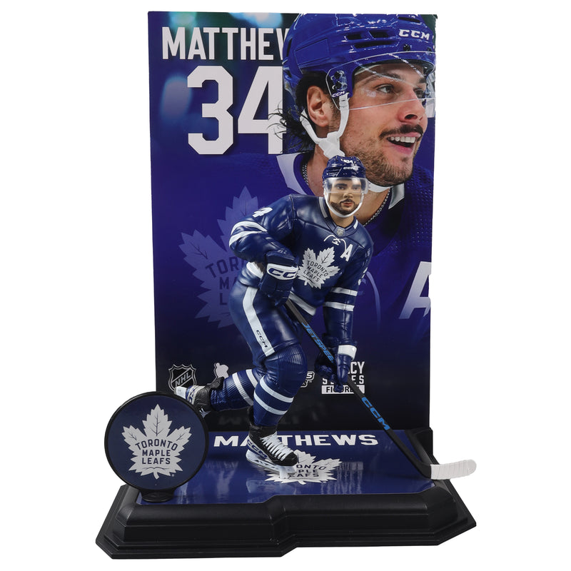 NHL 7" POSED FIG - AUSTON MATTHEWS-MAPLE LEAFS