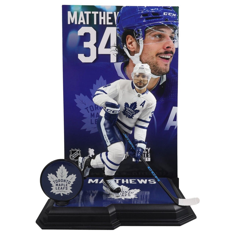 NHL 7" POSED FIG - AUSTON MATTHEWS-MAPLE LEAFS (VARIANT)